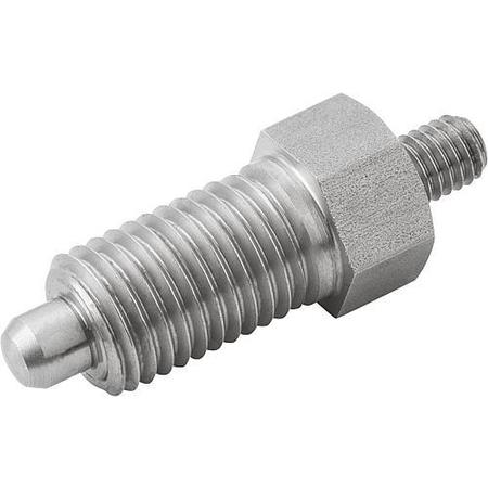 KIPP Indexing Plungers threaded pin, Style E, metric K0341.11412